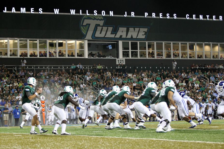 In 2014, Tulane opened  Yulman Stadium to host its Green Wave football team. It was the first time the team had played on campus since leaving Tulane Stadium 40 years earlier. 