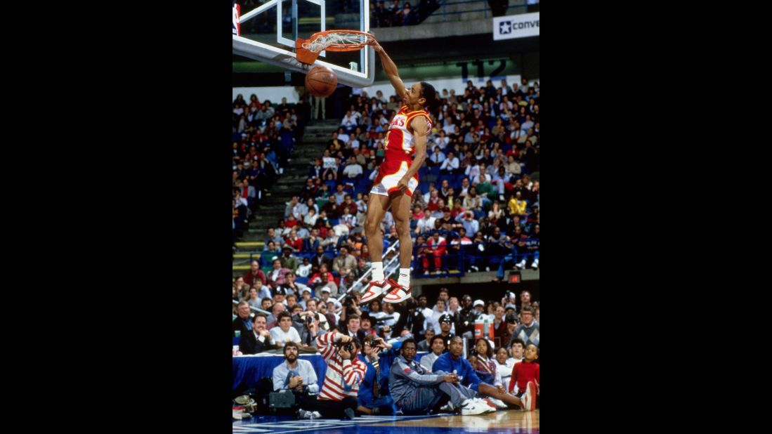Spud Webb 1986 Slam Dunk Champ Signed Red Pro Style Jersey BAS