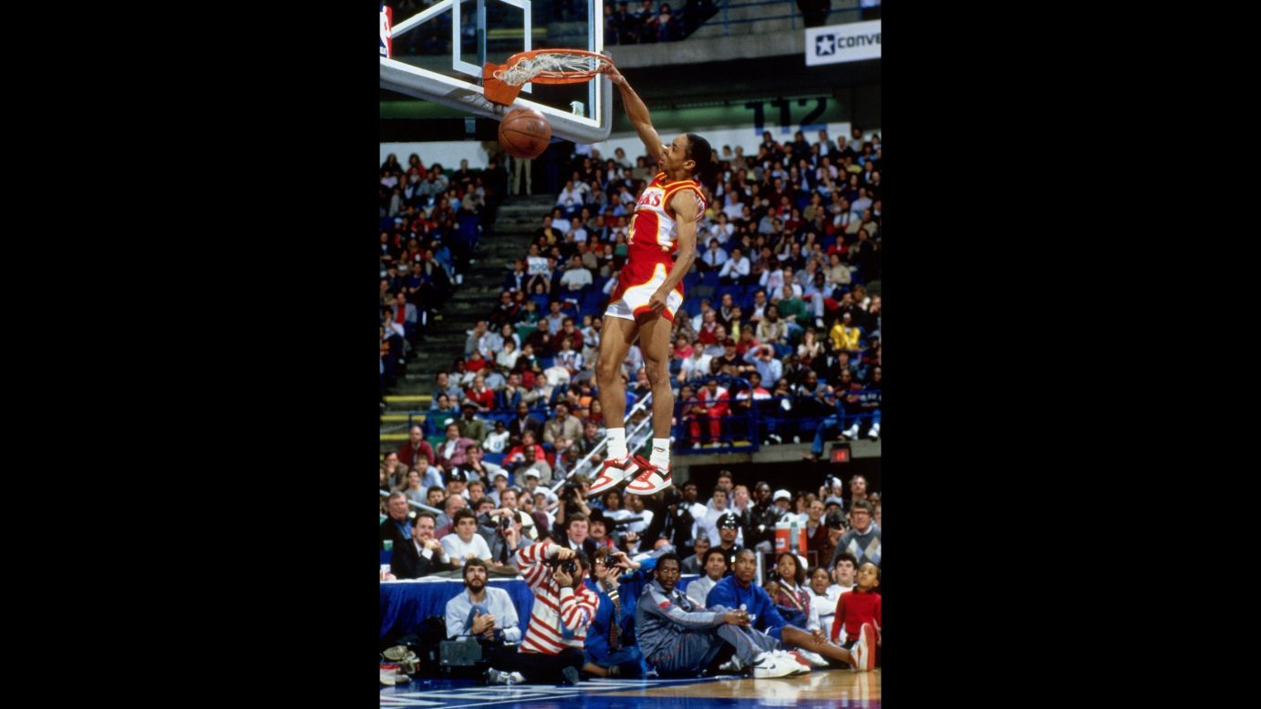 <strong>Spud Webb (1986):</strong> Wilkins was dethroned in the finals by one of the shortest players in league history -- his 5-foot-7-inch Atlanta Hawks teammate, Spud Webb. Webb, competing in his hometown of Dallas, showed off his amazing vertical leap and proved that dunks are not only for the tall guys. (Wilkins is 6-foot-8.)