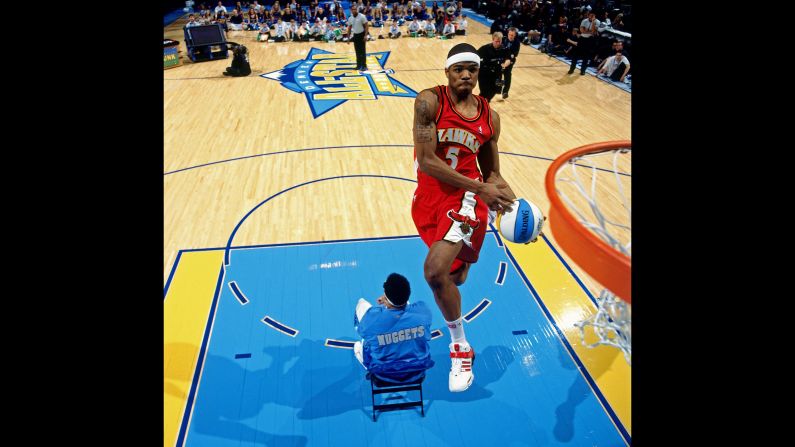 <strong>Josh Smith (2005):</strong> In the first round, Smith jumped over a seated Kenyon Martin to slam home Martin's alley-oop pass. In the finals, Smith rocked a throwback Dominique Wilkins jersey and paid homage with a classic windmill jam. Both Smith and Wilkins played for the Atlanta Hawks.