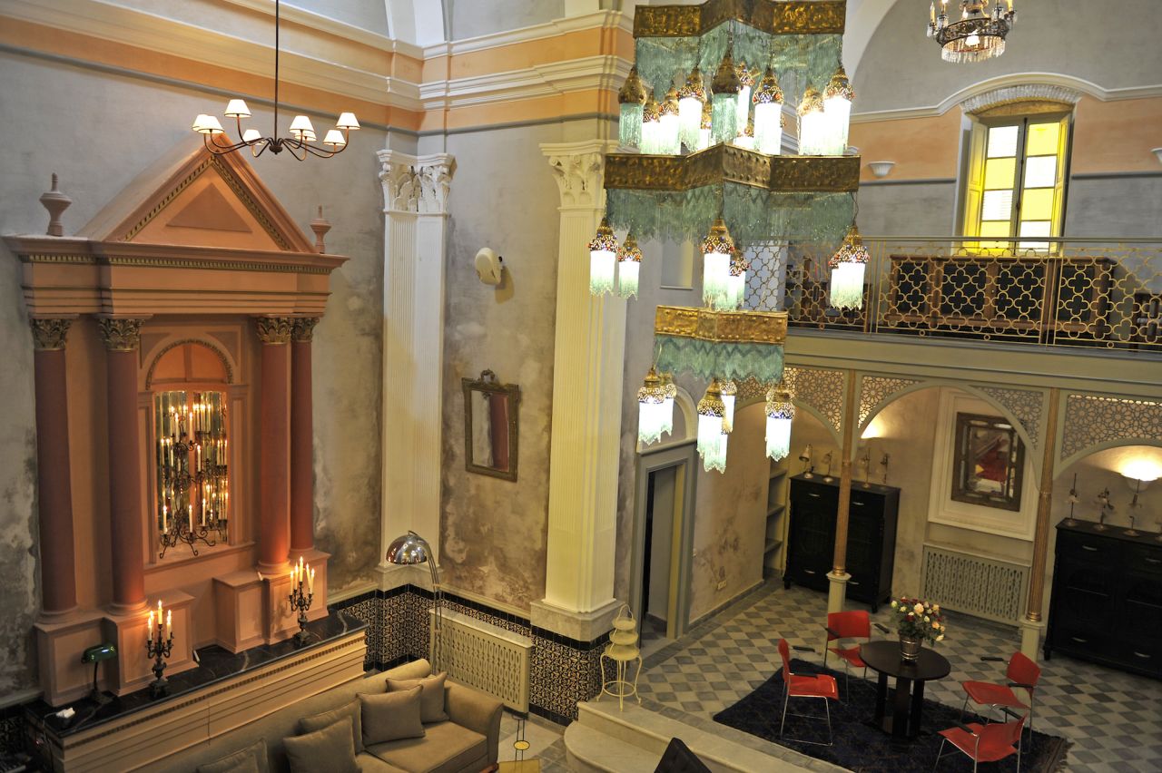 Each of its nine suites is filled with handpicked antiques sourced from flea markets throughout Morocco. In the nave there's a large salon for reading or sipping cocktails.