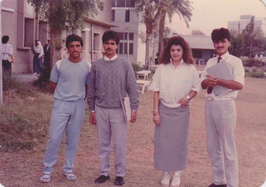 Bilal (second left) spent a large portion of his student life in the library. During his days as a student, the library was home to thousands of books.