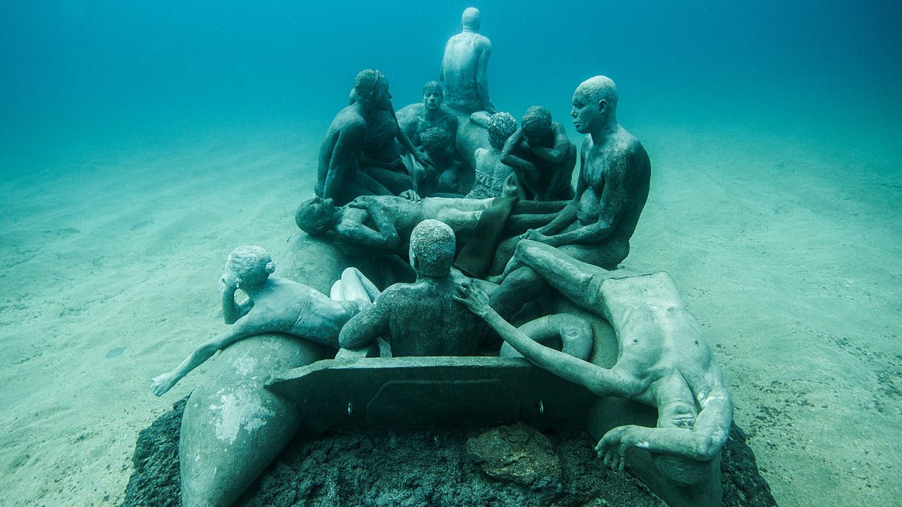 Europe's first underwater museum has opened in waters off the Spanish island of Lanzarote. 