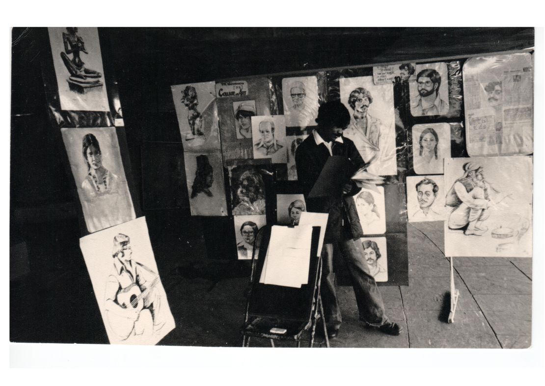 Mahanandia's portrait stall.