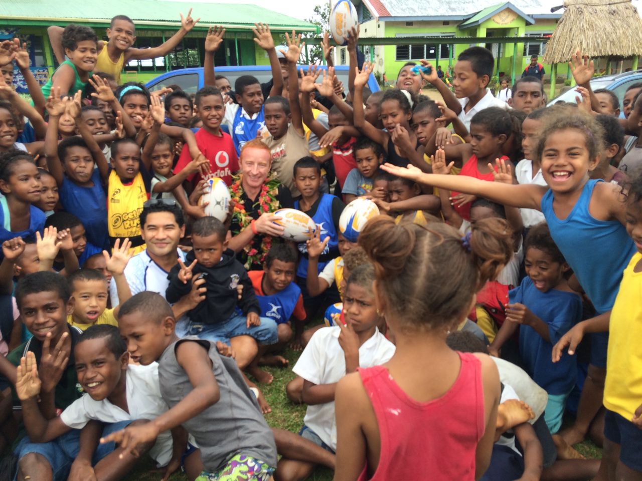 Rugby coach Ben Ryan has become something of a celebrity in his adopted country Fiji, where he is mobbed wherever he goes.