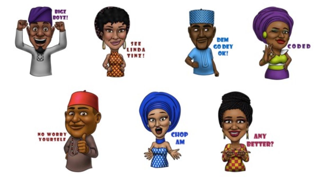 Daramola says there has been a lot of digital sticker and emoji diversification around the world, most notably in Asia, so it's time for an Africa-centric set of characters.