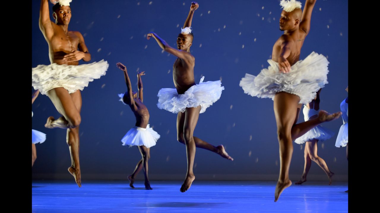 Dancers take part in a dress rehearsal of "Swan Lake" before it opened at the Joyce Theater in New York on Tuesday, February 2.