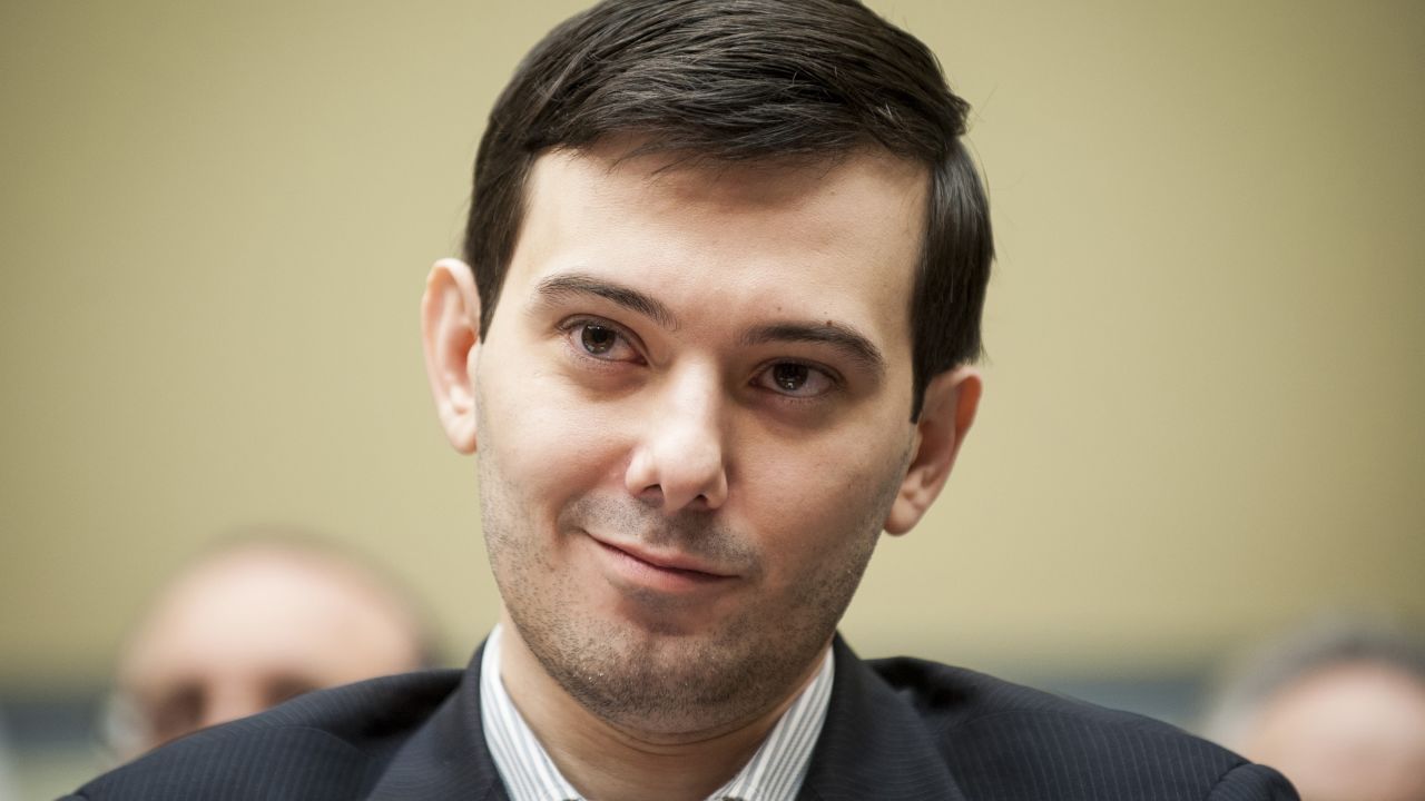 Martin Shkreli, former CEO of Turing Pharmaceuticals, smiles Thursday, February 4, during a congressional hearing on prescription drug prices. Shkreli <a href="http://money.cnn.com/2015/09/22/investing/aids-drug-martin-shkreli-750-cancer-drug/index.html?iid=EL" target="_blank">had been called the "most-hated man in America"</a> for jacking up the prices of a drug used to treat AIDS patients. He <a href="http://money.cnn.com/2016/02/04/news/companies/martin-shkreli-hearing/index.html" target="_blank">refused to give testimony</a> to the House committee on Thursday, choosing to invoke his Fifth Amendment rights.