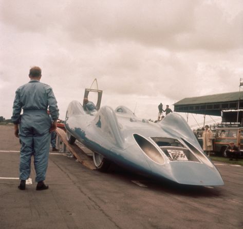 Speedy pursuits have always thrown up outlandishly-shaped vehicles. Donald Campbell's famed Bluebirds attempted to break the land speed record on several occasions. The Bluebird CN7 is shown here during testing at Goodwood Motor Circuit, on July 18 1960. Campbell is the only man to break land speed and water speed records in the same year.