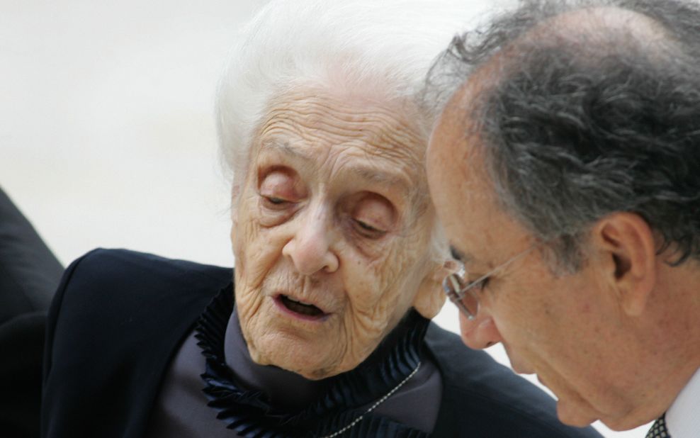 Italian neuroscientist Rita Levi-Montalcini (1909-2012) was known for her work in neurobiology. Along with Stanley Cohen, she won the 1986 Nobel Prize in Physiology or Medicine for their discovery of nerve growth factor, a protein controlling growth and development. Prior to her death in 2012, she was the oldest living Nobel laureate and first ever to reach their 100th birthday. 