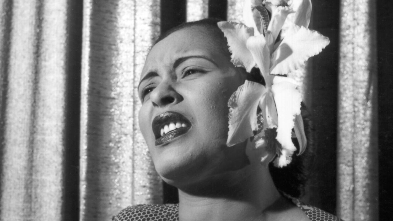 Despite little formal training, jazz singer <strong>Billie Holiday</strong> (1915-1959) thrilled audiences in the '40s and '50s with her vulnerable voice and inimitable stylings. Her take on Gershwin's "The Man I Love" is a classic. Here she's seen singing with an orchid in her hair in the early 1950s.