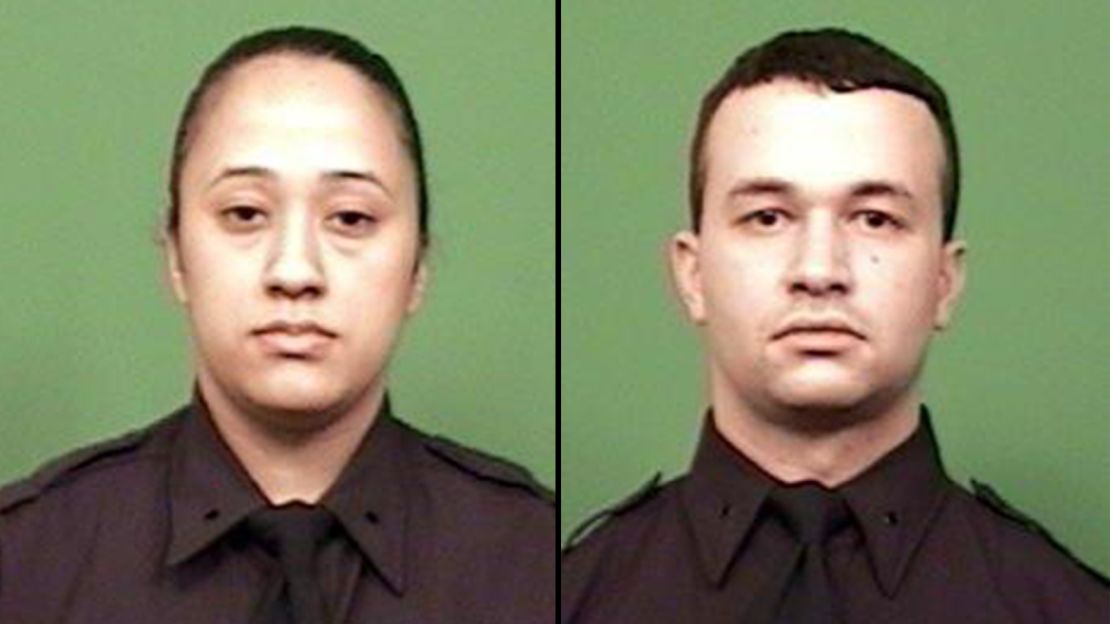 NYPD Officers Shot Diara Cruz, left, and Partrick Espeut were shot and wounded Friday. 