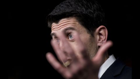 House Speaker Paul Ryan holds a news conference about his party's legislative agenda in Washington on Thursday, February 4.