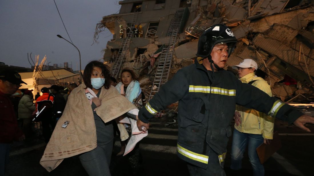 Li Bomin, an official from Tainan City Fire Department, told CNN that more than 100 rescuers were at the scene. 