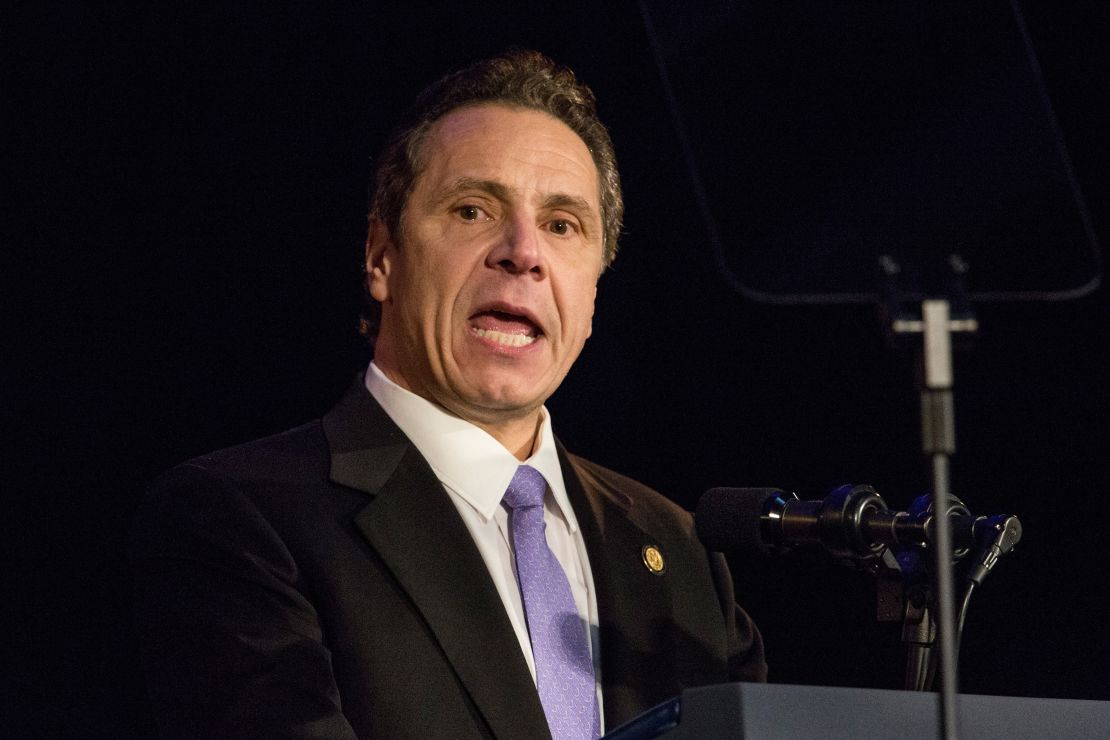 New York Gov. Andrew Cuomo at a rally earlier this year. 