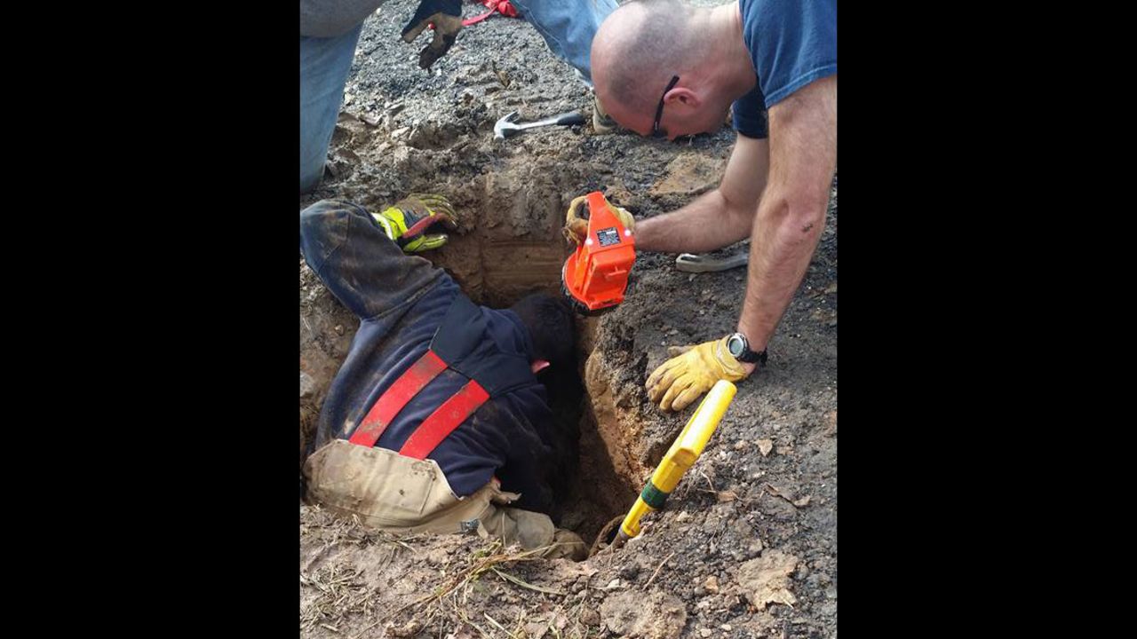 Maverick, a 12-year-old German shepherd, was trapped in a Missouri sinkhole for 72 hours.