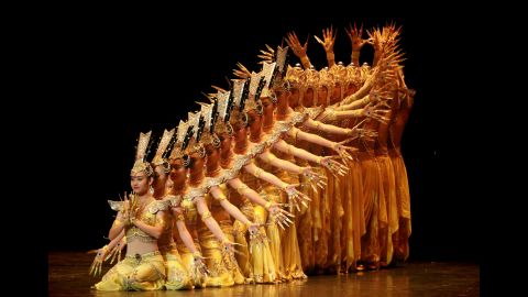 Dancers perform in a musical show at a Mexico City theater on Friday, February 5. 