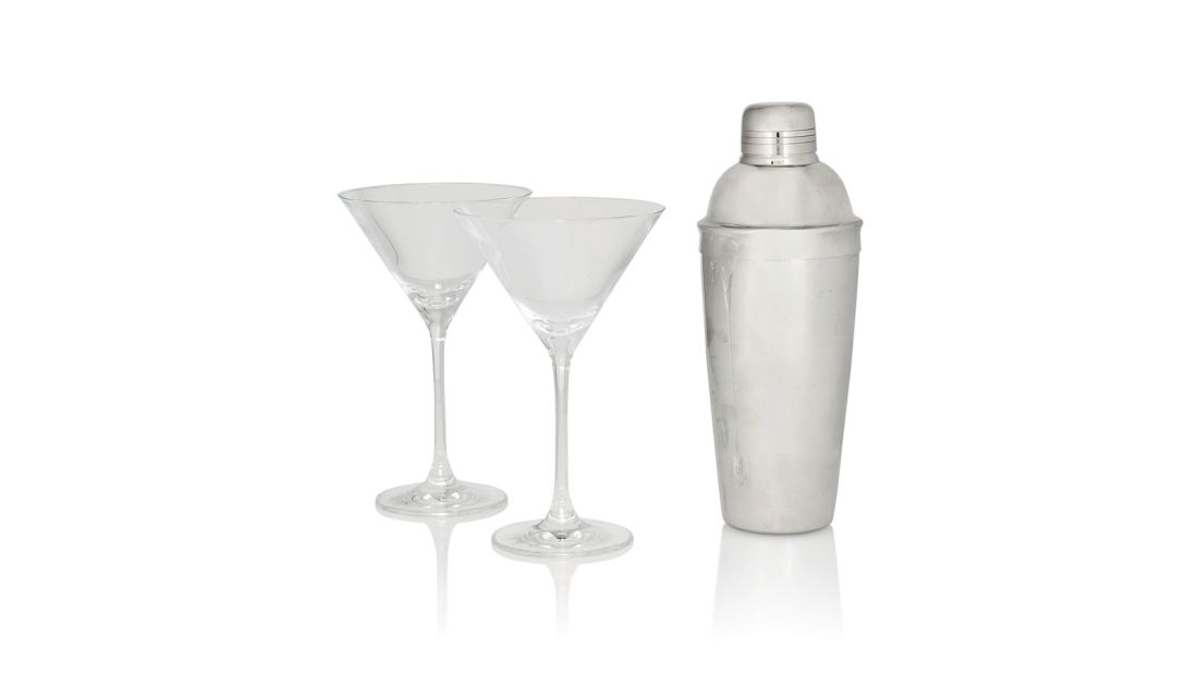 A martini shaker and two cocktail glasses -- James Bond staples -- from the film are expected to sell for over $4,000. These are still available via the <a href="https://onlineonly.christies.com/s/james-bond-spectre-the-online-sale/lots/217" target="_blank" target="_blank">online auction</a>. 