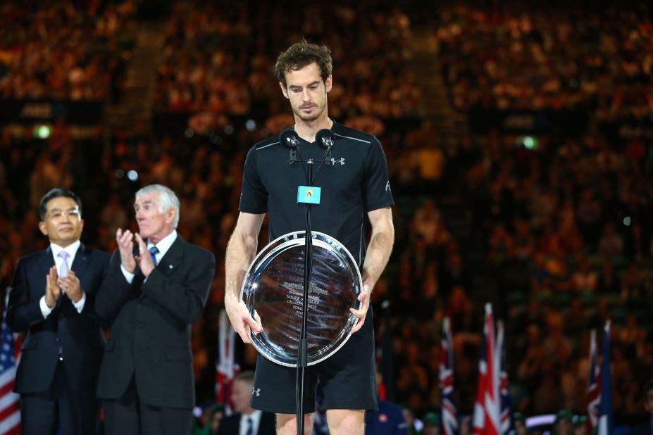 "You've been a legend the last two weeks," Murray said of his wife in a tearful Australian Open runner-up speech. "Thank you so much for all of your support and I'll be on the next flight home."