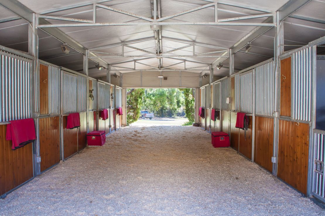 Seamair Farm features covered stalls -- but does not come with horses. 