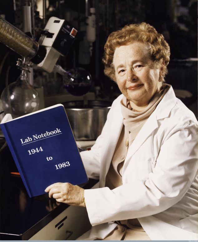 Gertrude Elion (1918-1999) was a U.S. biochemist. Her research led to the development of many drugs, including ones used to treat malaria, herpes, meningitis and leukemia. In 1988, Elion, together with George Hitchings and Sir James Black, received the Nobel Prize in Physiology or Medicine for their insight into the principles of drug treatments. She later became the first female to be inducted into the National Inventors Hall of Fame.