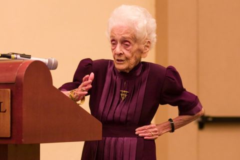 Rita Levi-Montalcini (1909-2012) was an Italian neuroscientist known for her work in neurobiology. Along with Stanley Cohen, she won the 1986 Nobel Prize in Physiology or Medicine for their discovery of nerve growth factor, a protein controlling growth and development. Prior to her death in 2012, she was the oldest living Nobel laureate and first ever to reach their 100th birthday.