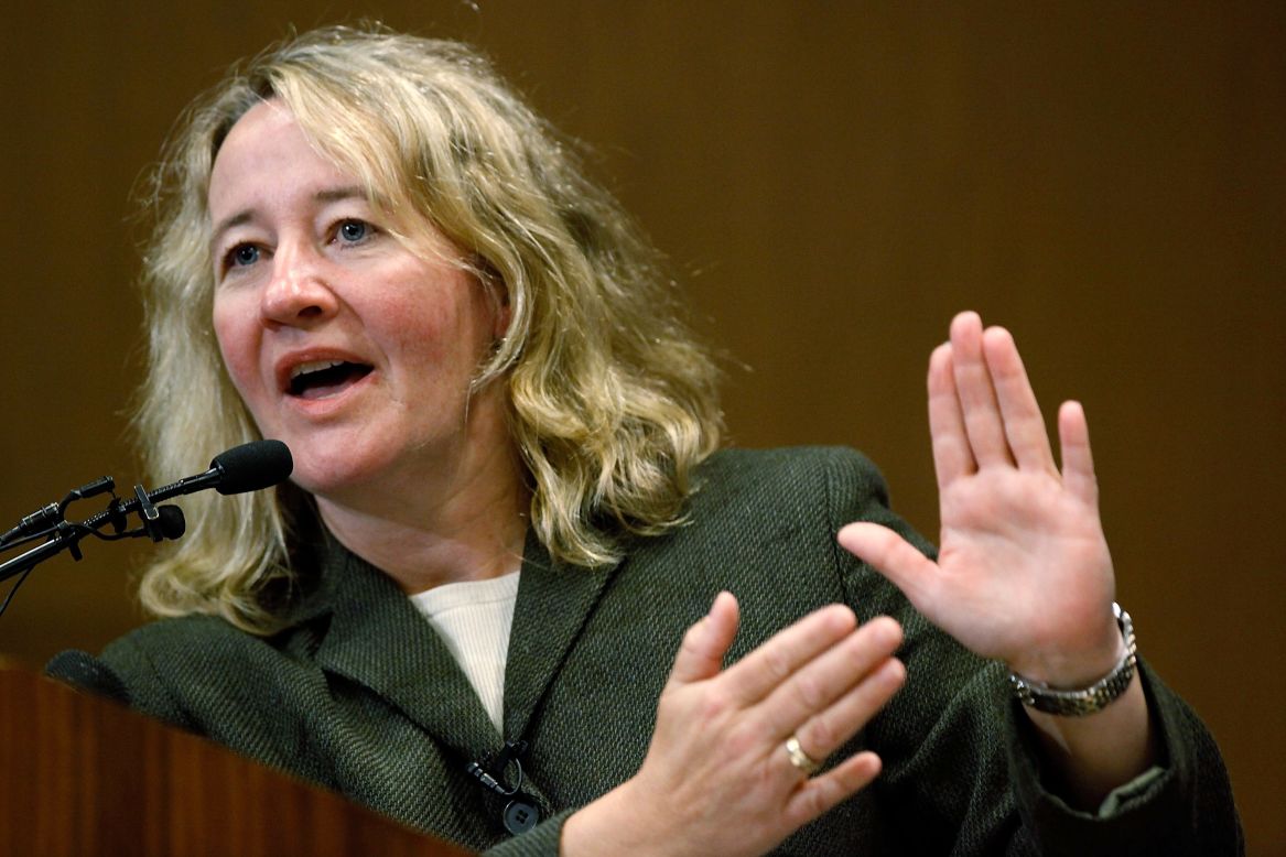 Carol Greider, born in 1961, is an U.S. molecular biologist and co-discoverer of telomerase, an enzyme critical for maintaining the length and integrity of chromosome ends, which play a role in cell aging. She made the discovery as a student of Elizabeth Blackburn with whom she was later awarded the Nobel Prize for Physiology or Medicine.