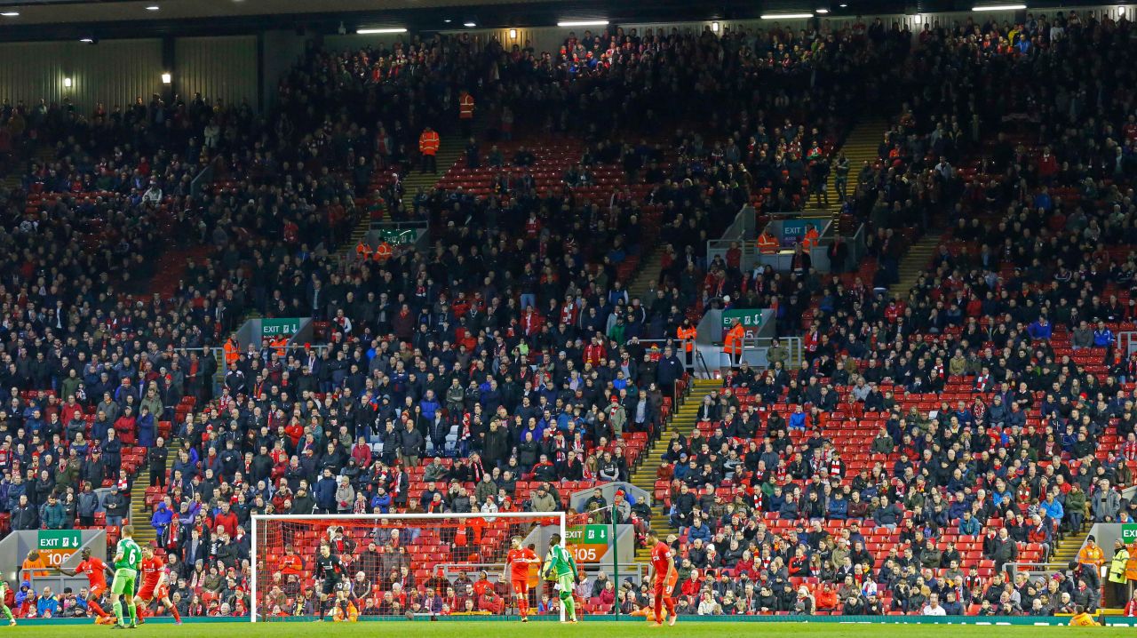 It wasn't the first time this week fans have protested against increased ticket prices. Thousands of Liverpool fans staged a walkout in the 77th minute of the team's Premier League tie against Sunderland Saturday.