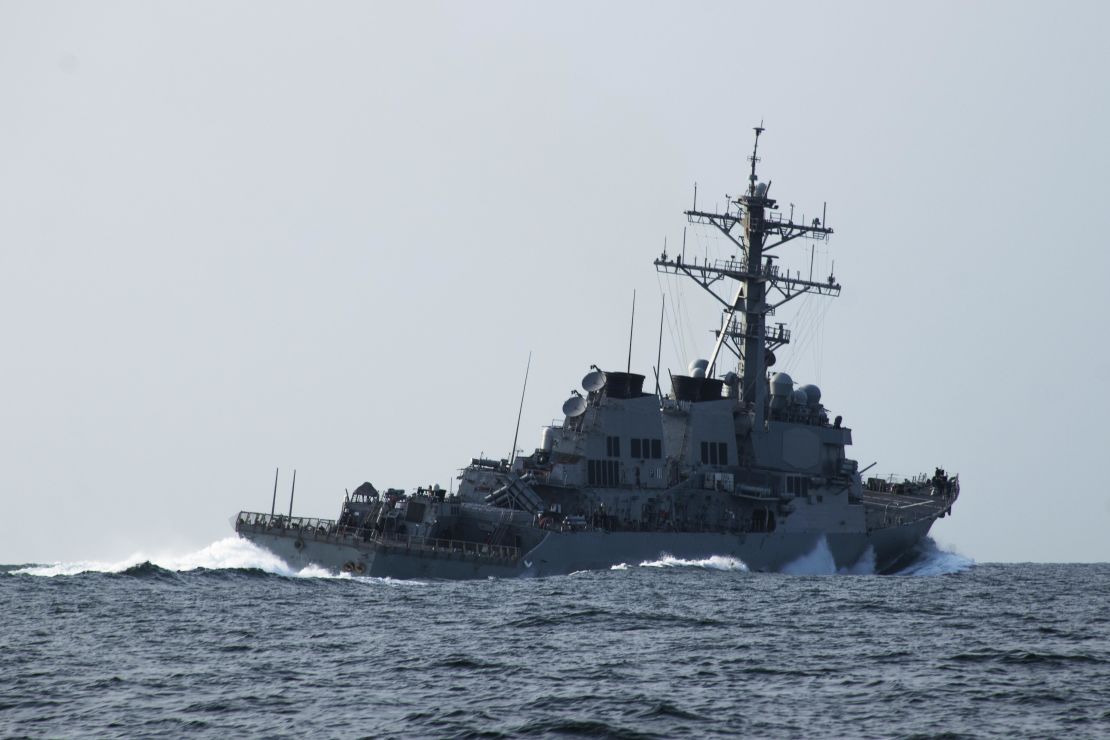 The guided-missile destroyer USS Porter sails in the Black Sea in October 2015.