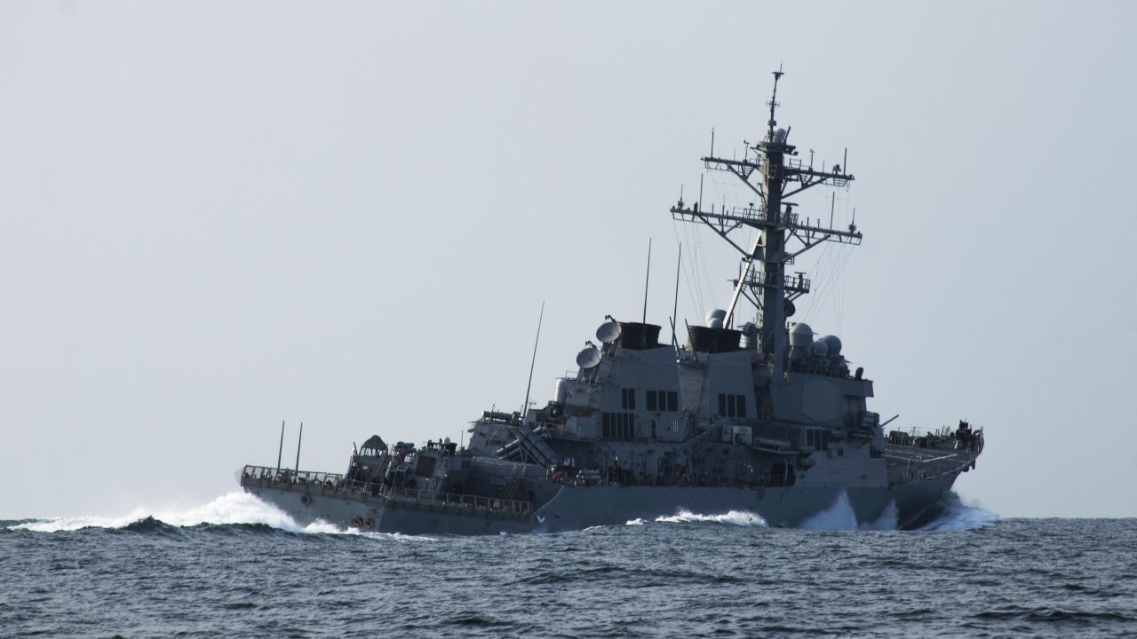 The guided-missile destroyer USS Porter sails in the Black Sea in October 2015.