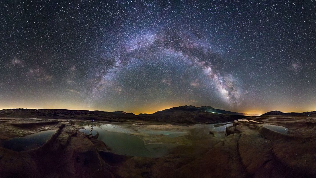 Badab-e Surt natural springs have been formed over thousands of years.