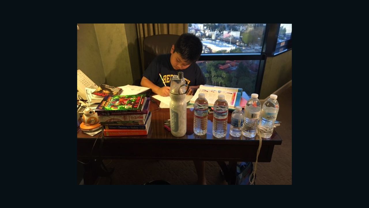 Taylor Lee moved from his Porter Ranch townhome to the Hilton Universal.