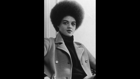 Black Panther leader Kathleen Cleaver in 1968. Though men got most of the attention in the Black Panther Party, the group recruited many strong women leaders. Cleaver is now a law professor at Emory University in Atlanta, Georgia.