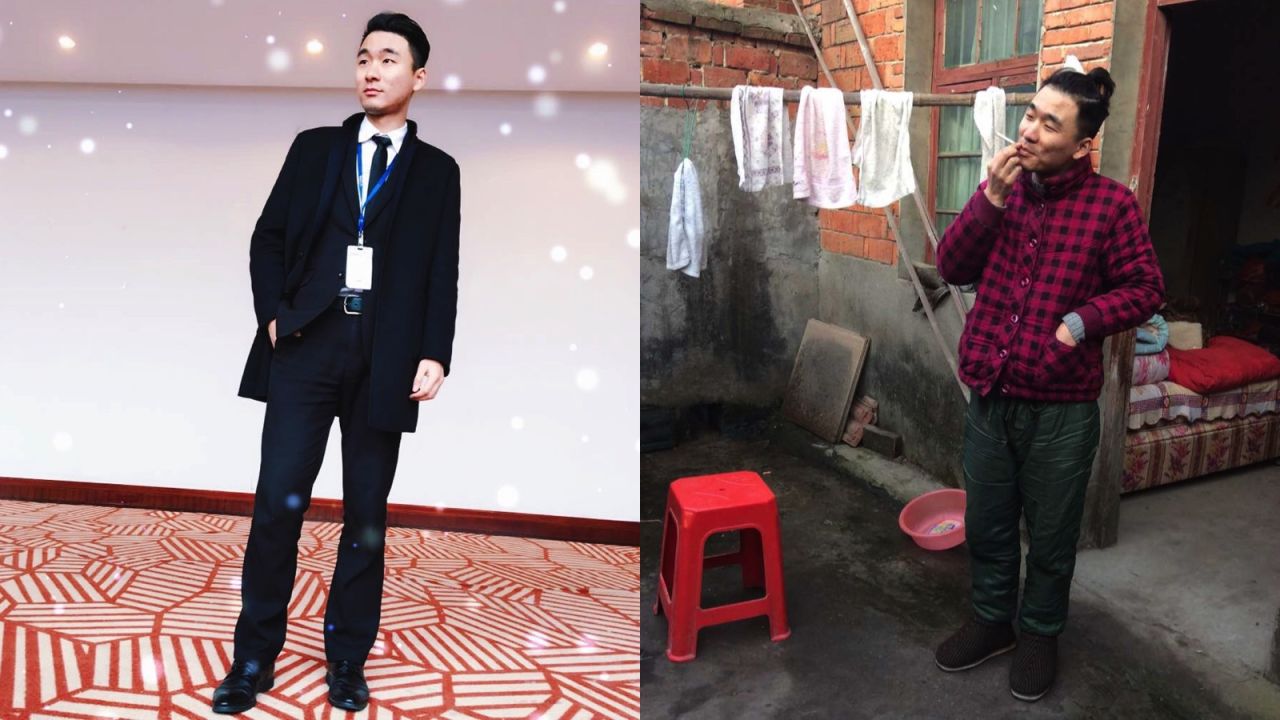 When Stone Liu is home for Lunar New Year he likes to wear his grandmother's coat and his grandfather's pants.<br />