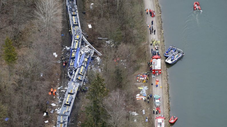 Two trains <a href="http://www.cnn.com/2016/02/09/europe/germany-train-collision/index.html" target="_blank">collided head-on</a> near Bad Aibling, Germany, on Tuesday, February 9. At least 10 people were killed and 17 were critically injured. How the two trains came to be running toward each other on the same track is still unclear, authorities said.