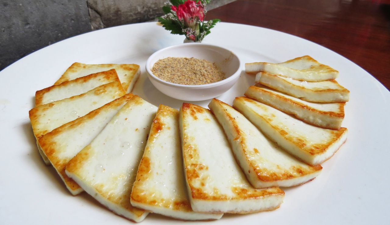 Yunnan's fried cheese is made from fresh goat's milk and has a uniquely firm texture.