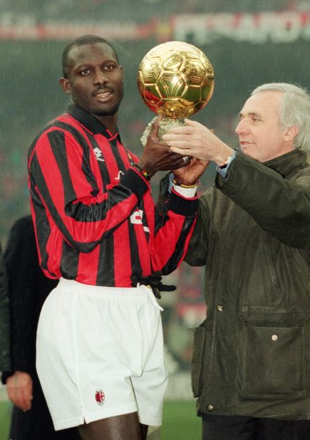 The newly elected president of Liberia, George Weah, is also one of Africa's most legendary football players. In 1995 he was the first African player to win the FIFA World Player of the Year award. He played as a striker and had spells at Chelsea and Manchester City among other clubs. 