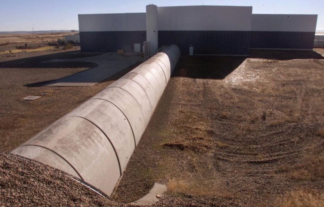 Concrete tubes protect the laser at the LIGO Hanford Observatory, Washington.