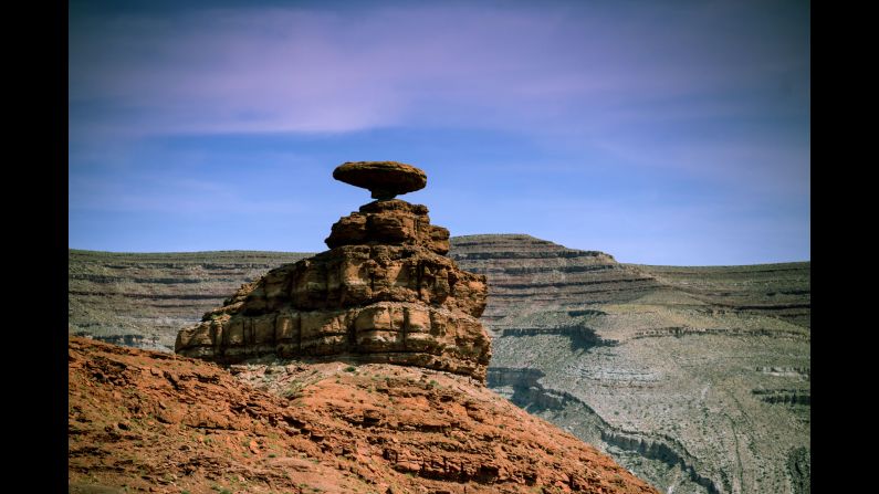 Mexican Hat, Utah, is among the great natural monuments located on the banks of the San Juan River, a tributary of the Colorado River.
