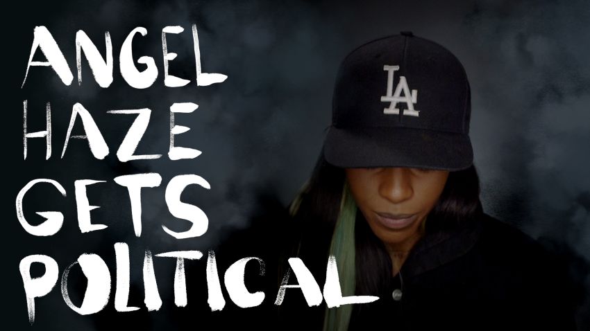 angel haze gets political text