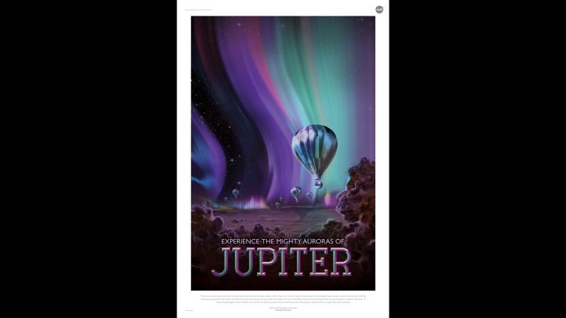 Is this the most incredible light show in the solar system? <a href="http://science.nasa.gov/science-news/science-at-nasa/2007/29mar_bigauroras/" target="_blank" target="_blank">Jupiter's auroras</a> are hundreds of times more powerful than Earth's. This poster depicts the Jovian cloudscape.
