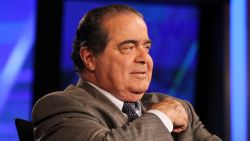 Supreme Court Justice Antonin Scalia takes part in an interview with Chris Wallace on "FOX News Sunday" at the FOX News D.C. bureau on July 27, 2012, in Washington, D.C.