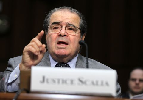 Scalia testifies during a hearing before the Senate Judiciary Committee on October 5, 2011. The justice testified on "Considering the Role of Judges Under the Constitution of the United States."  