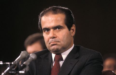 Scalia, seen in a 1986 photo, was the first justice of Italian-American heritage and passed through confirmation with a unanimous vote.