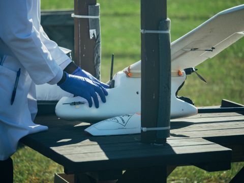 Scientists are trialing drones to transport blood samples quickly and cheaply, through the air, to enable faster diagnoses and testing of patients in the field.