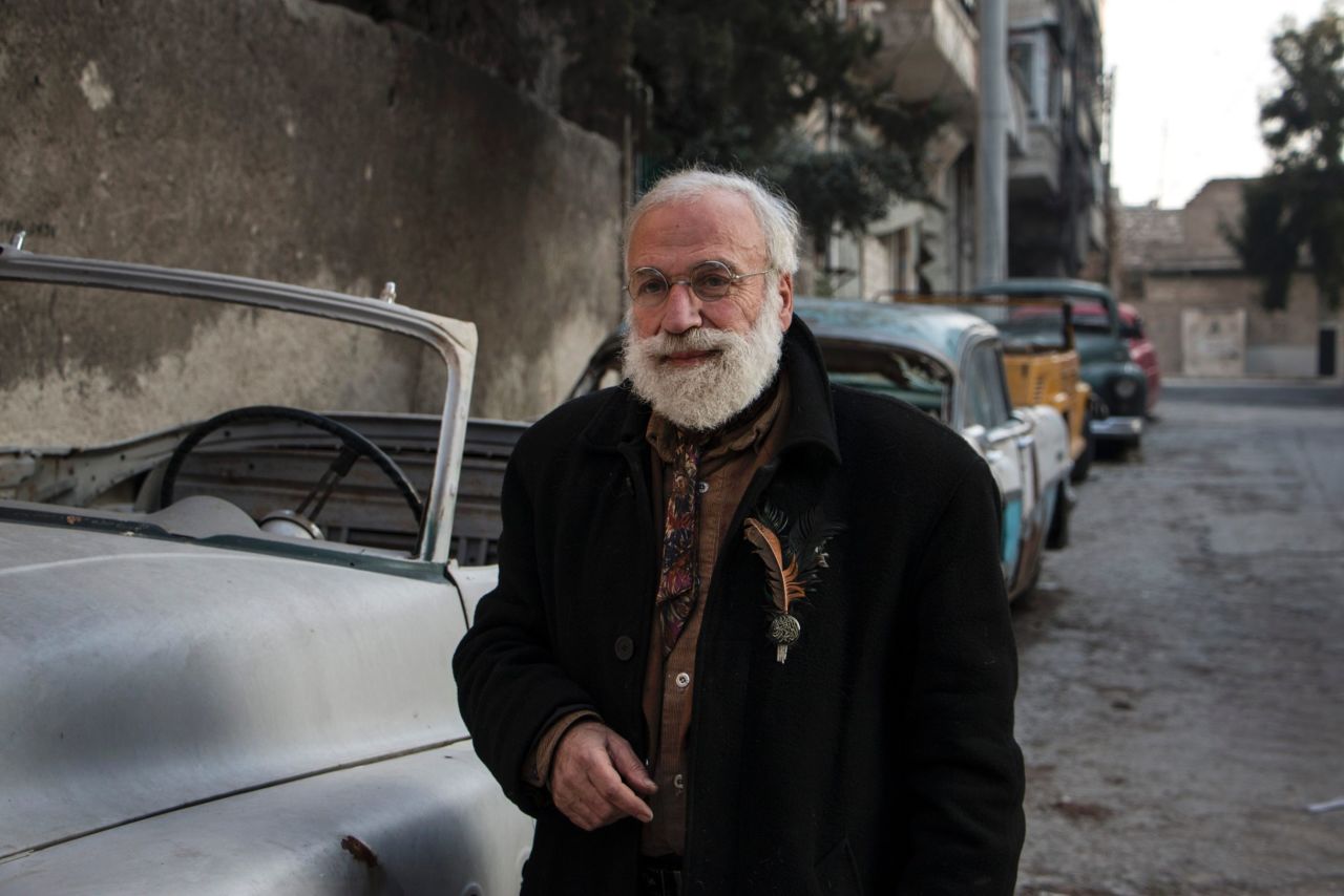 Abu Omar is a classic car collector in Aleppo.