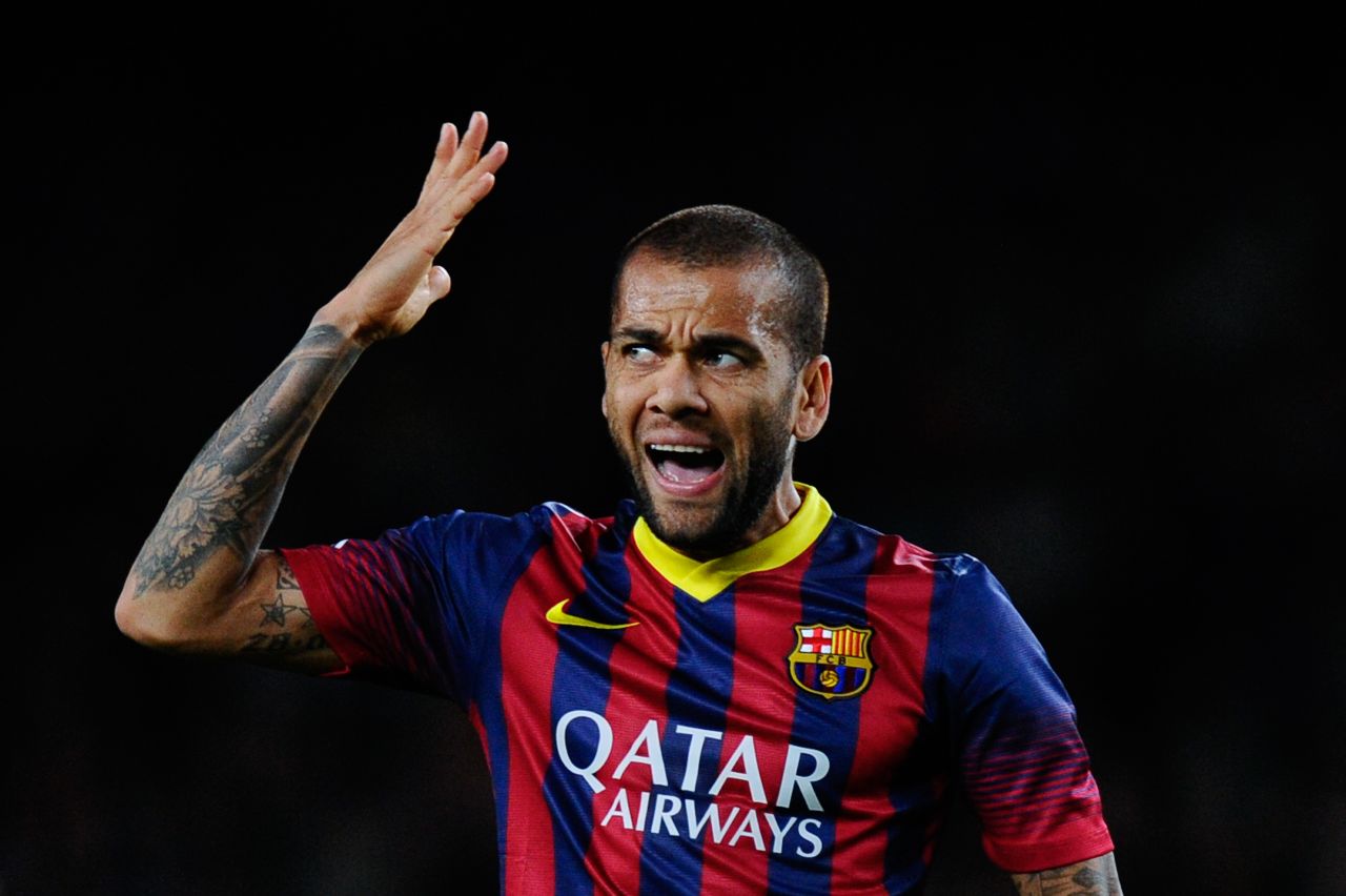 Dani Alves takes the right back spot after coming in unopposed. The Brazilian is a joy to watch with his endless energy allowing him to raid down the right-hand side. He's also known for his rather colorful fashion sense -- if Barcelona win the competition again, don't bet against another wild outfit.