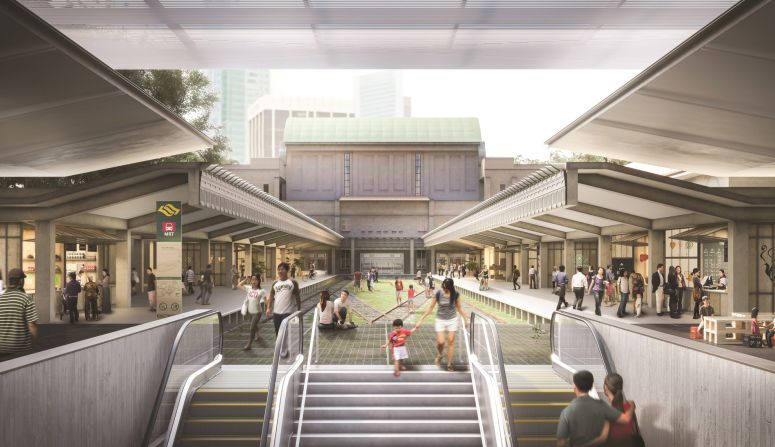 The railway rehabilitation plan also includes concept designs to build a metro station under the former Tanjong Pagar Railway Station. The old station building -- including the former platform -- will be turned into a community building.