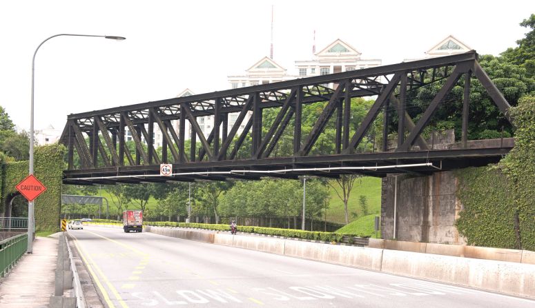 Unlike New York's High Line, most of the corridor will be at ground level. But old steel truss bridges will make elevated sections of the park. Here's one of the bridges at Upper Bukit Timah.