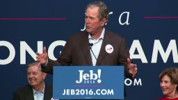 George W Bush Jeb Bush Rally North Charleston South Carolina 0215 02